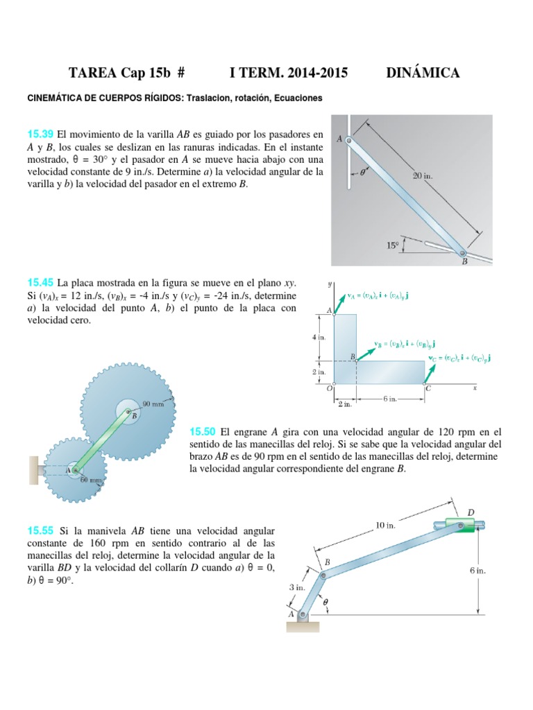48 Tarea%2B%25235%2BCap15b | Descargar gratis PDF | Velocidad | Cinemática