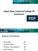 Human Population Growth and Natural Resources