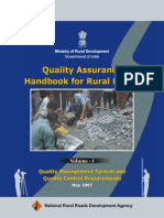 Quality Assurance Hand Book for Rural Roads VolumeI