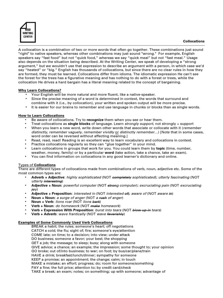 Collocation S | PDF | Idiom | Linguistics