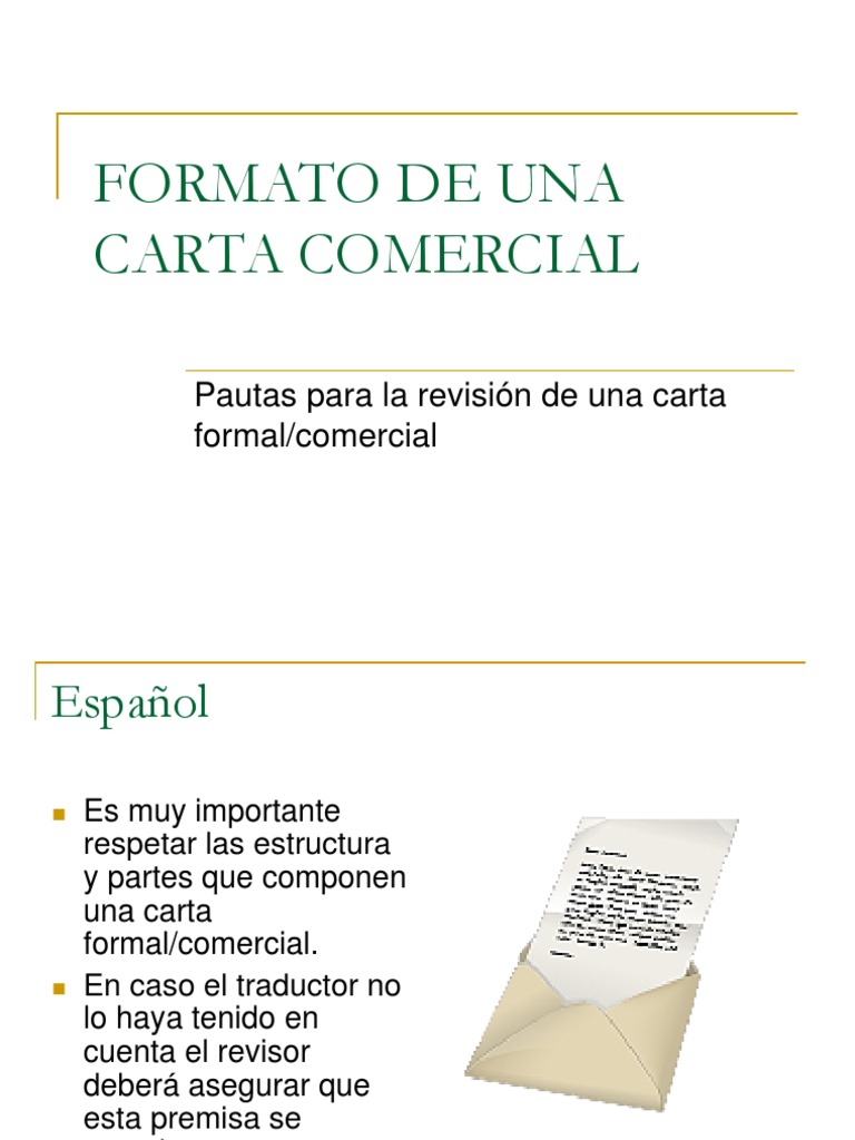 Estructura de Cartas Comerciales | PDF