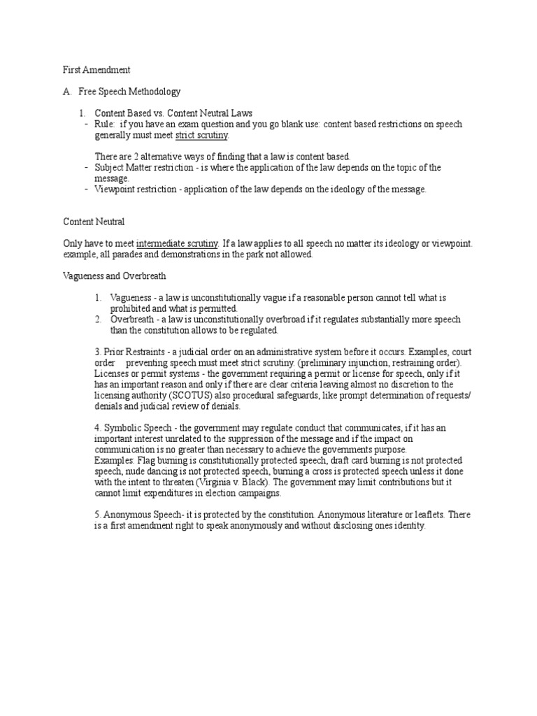 Constitutional law issue spotting checklist picture
