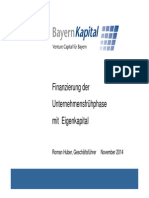 Existenz 2014 Finanzierung Der Unternehmensfruehphase Mit Eigenkapital