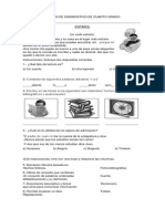 Examen de Diagnostico 4º Grado