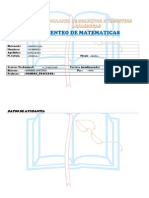 D E P Artementeo de Matematicas: Datos Del Ayudante