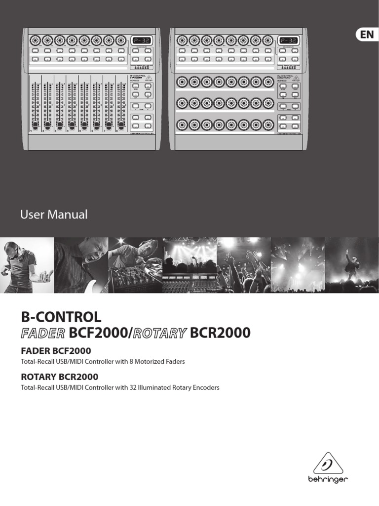 BCF2000 and BCR2000 Manual English PDF Synthesizer Usb