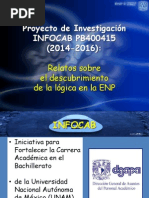 Proyecto de Investigación INFOCAB PB400415 Relatos sobre el descubrimiento  de la lógica en la ENP
