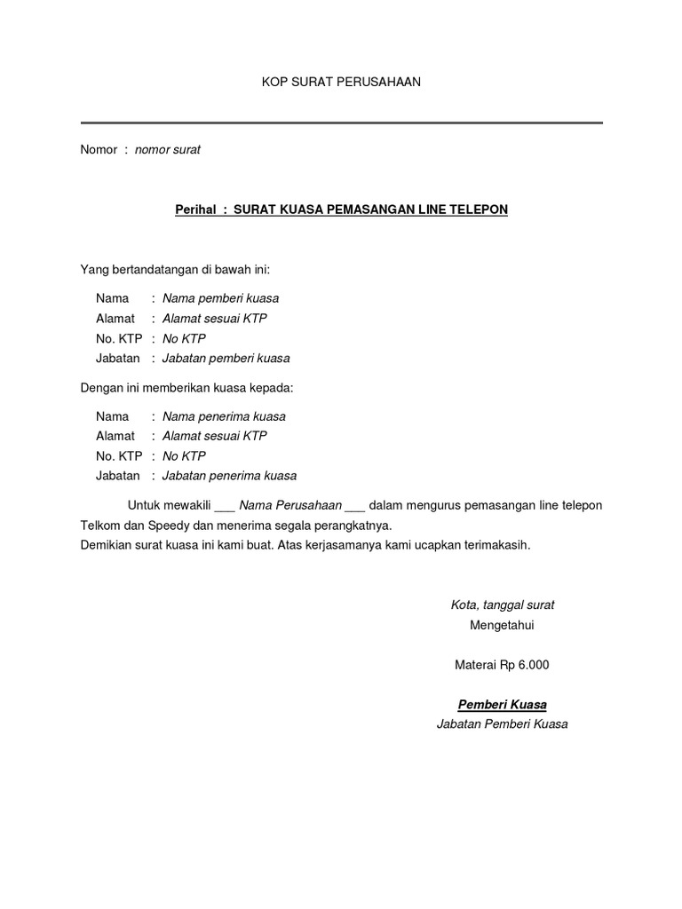 Contoh Surat Permohonan Pemasangan Listrik Aneka Macam Contoh