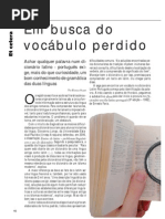 Em Busca Do Vocábulo Perdido