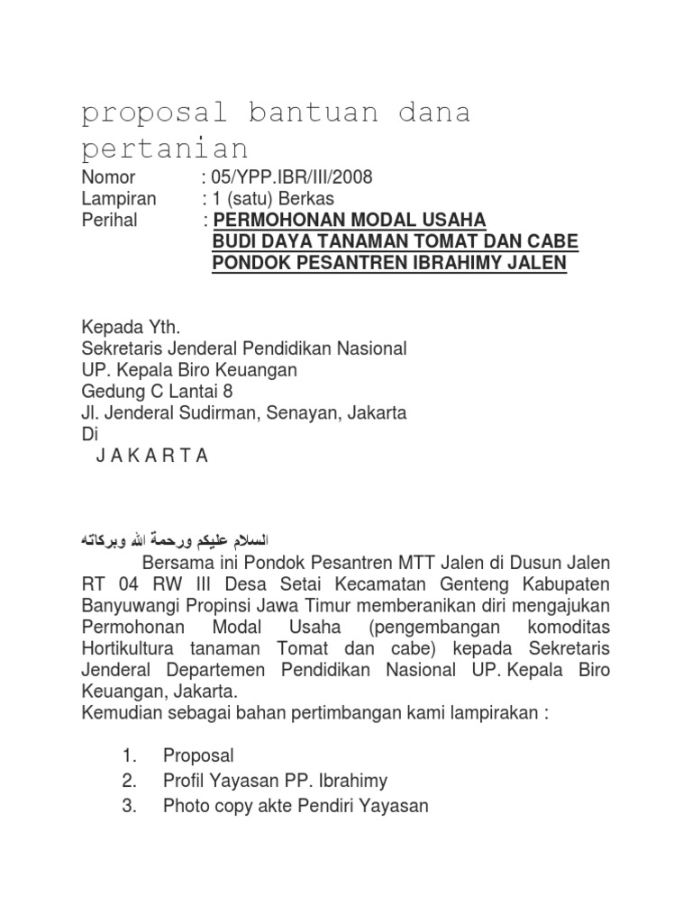Proposal Bantuan Pupuk Organik Jamu Bumi