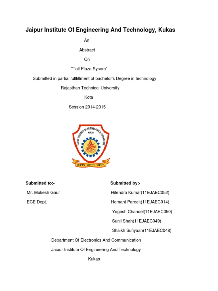Engineering Student Project Abstract | PDF | Science & Mathematics ...