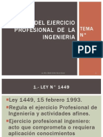 Ley Del Ejercicio Profesional de La Ingenieria
