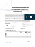 Hope Institute of Hospitality Management Pvt. LTD.: Application Form
