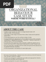 ORGANIZATIONAL BEHAVIOR CASE STUDY