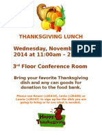 2014 Thanksgiving Lunch Flyer