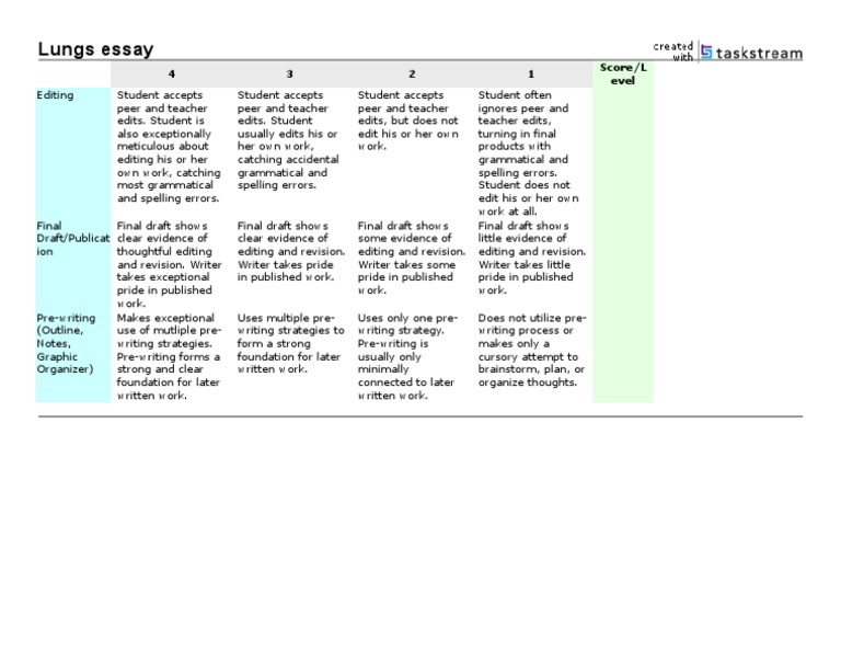 Rubric For Informational Text | PDF | Career & Growth | Language Arts ...