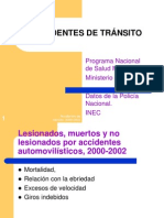 Accidentes de Tránsito, 2000-2002
