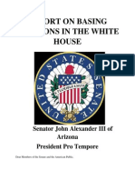 Report On Basing Decisions in The White House: Senator John Alexander III of Arizona President Pro Tempore