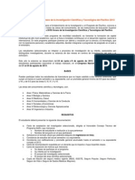 Convocatoria Del XVIII Verano de La Investigación Científica y Tecnológica Del Pacífico 2013