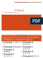 Algebra de Boole Postulados Propiedades