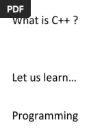 Intro To C++