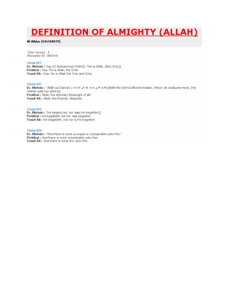 Definition of Almighty | PDF