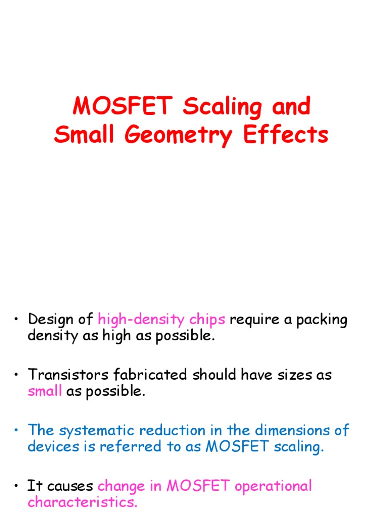 MOSFET Scaling and Channel Effects | PDF | Field Effect Transistor | Mosfet