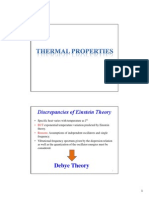 Debye Theory: Discrepancies of Einstein Theory