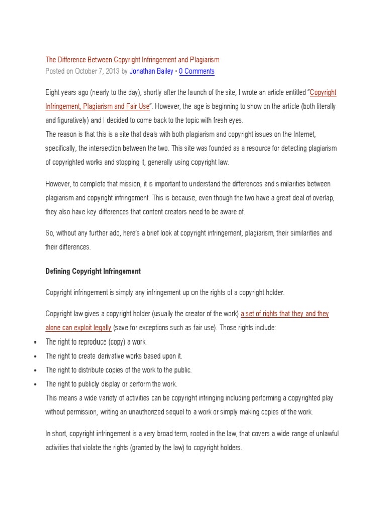 Essays copyright infringement image