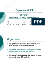 Experiment 21:: Esters: Synthesis and Fragrance