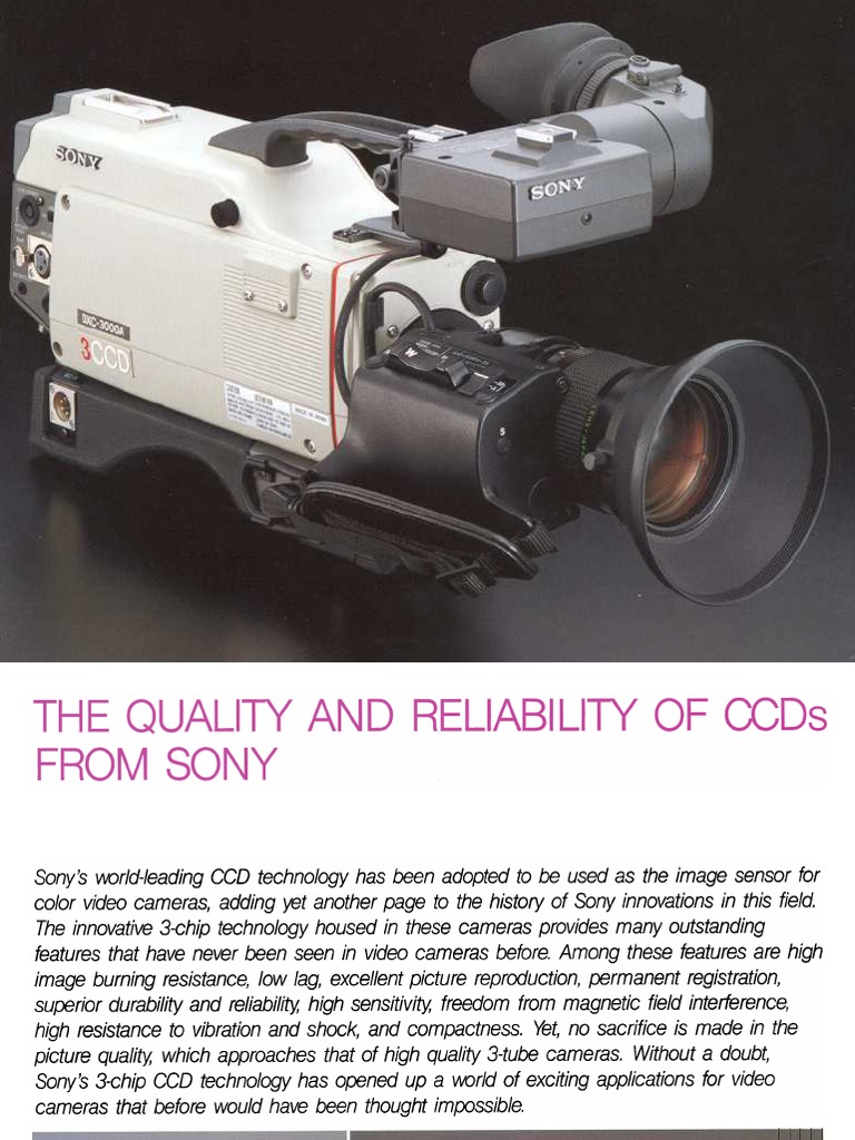 Sony DXC 3000a | PDF | Charge Coupled Device | Camera