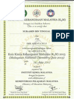 Kuiz Kimia Kebangsaan Malaysia PDF