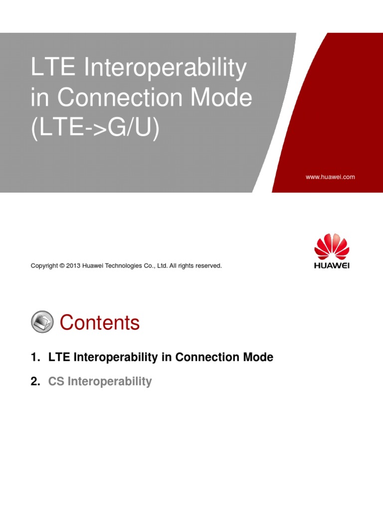LTE Interoperability in Connection Mode (LTE-GU) | PDF