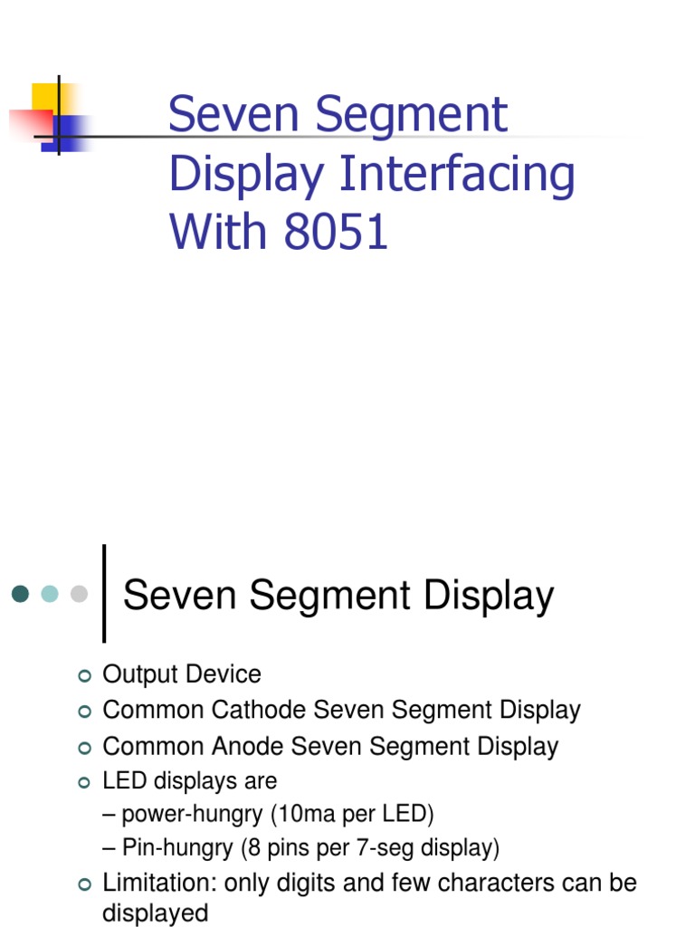 Seven Segment Display Interfacing With 8051 | PDF | Technology ...