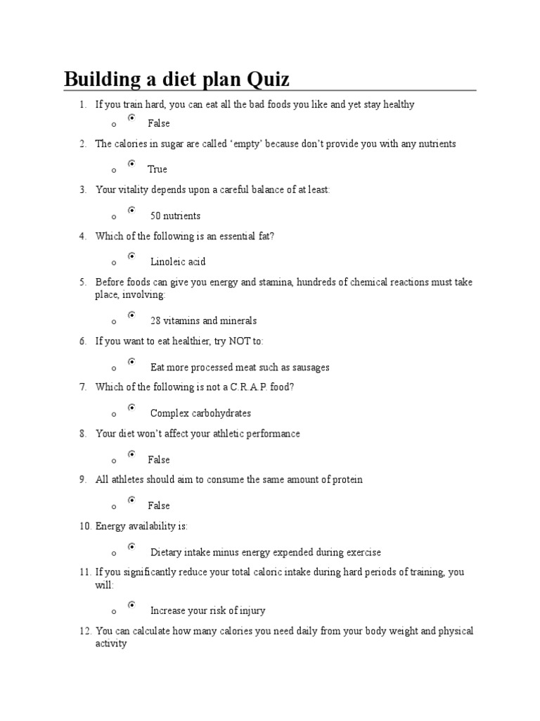 Nutrition Quiz Answer Key PDF Glycogen Nutrition