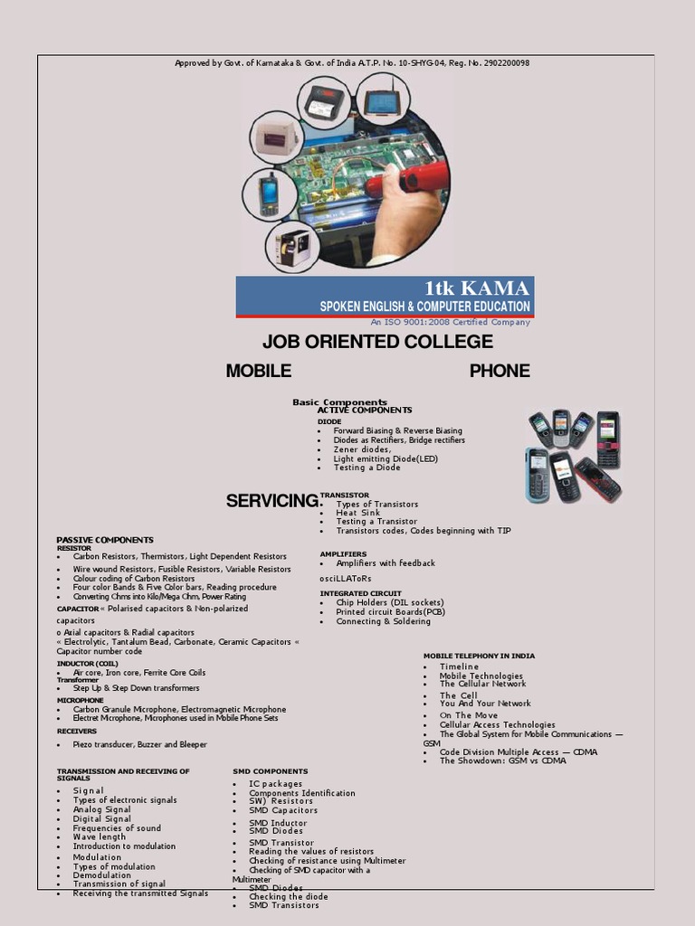 Mobile Phone Servicing Components Guide | PDF