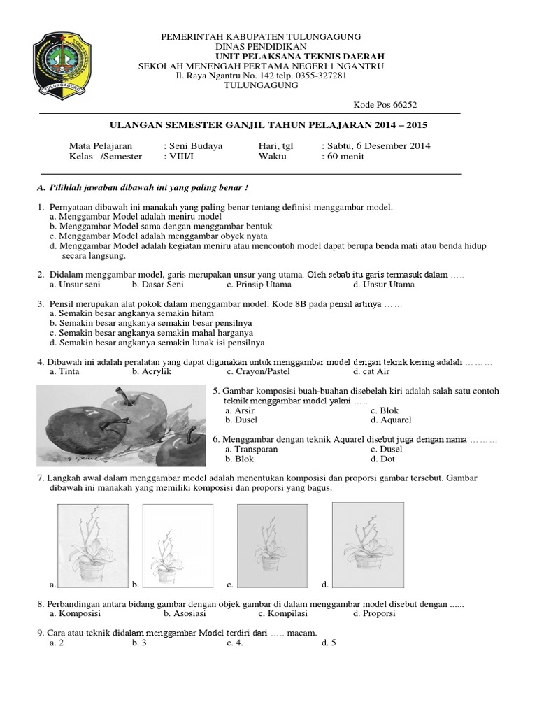 Soal Seni Budaya Kelas Viii Pak Mudi Docx