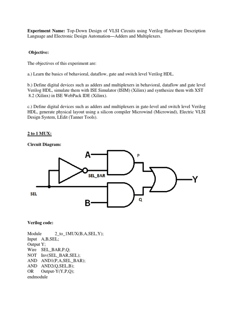 VLSI Circuit Design with Verilog HDL | PDF