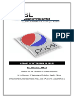 Pepsi (PAK) Internship Report 2013