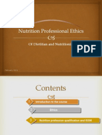 Nutrition Professional Ethics - 2014 - For Student