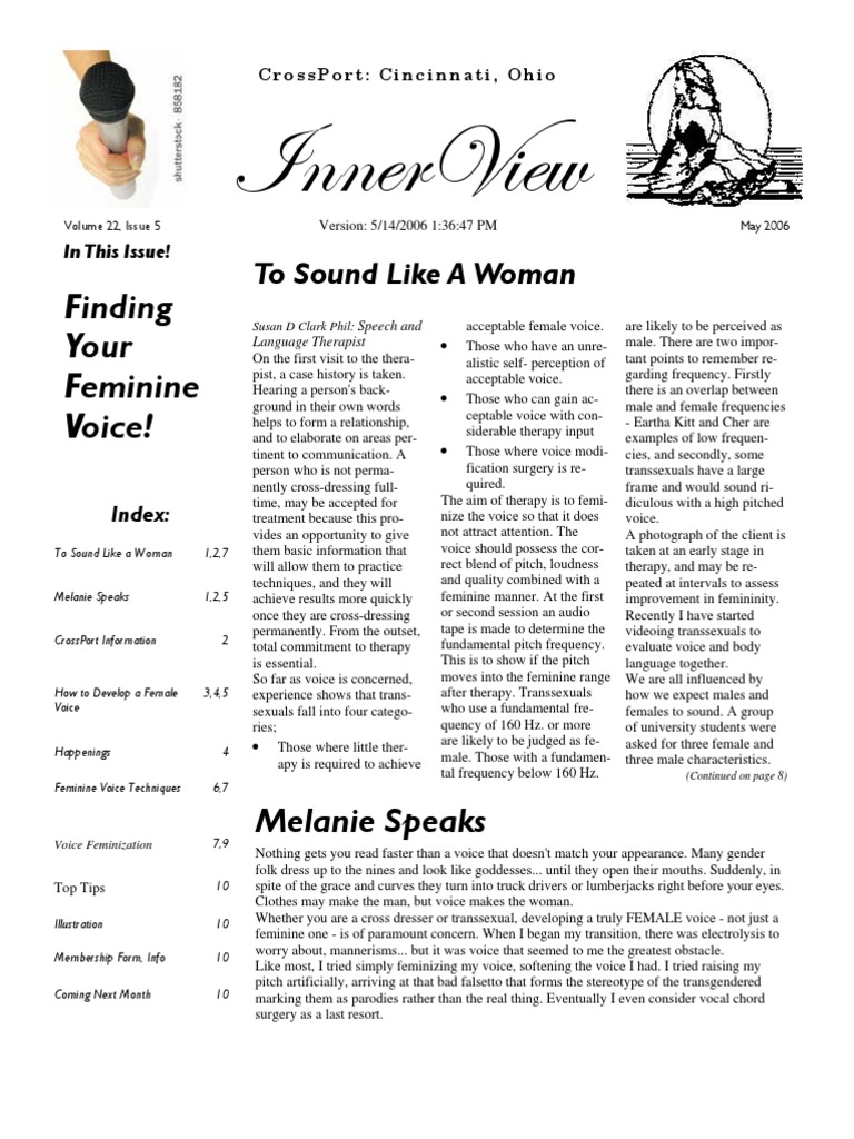 Developing A Feminine Voice For Transsexuals