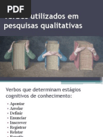 Verbos e Sites de Pesquisa