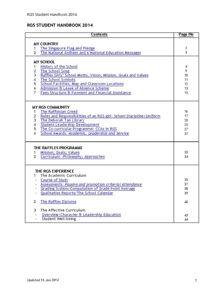 Student Handbook 2014.pdf Schools Teaching And Learning Free 30