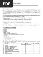 Aula Prática de Química: Indicador Ácido-Base