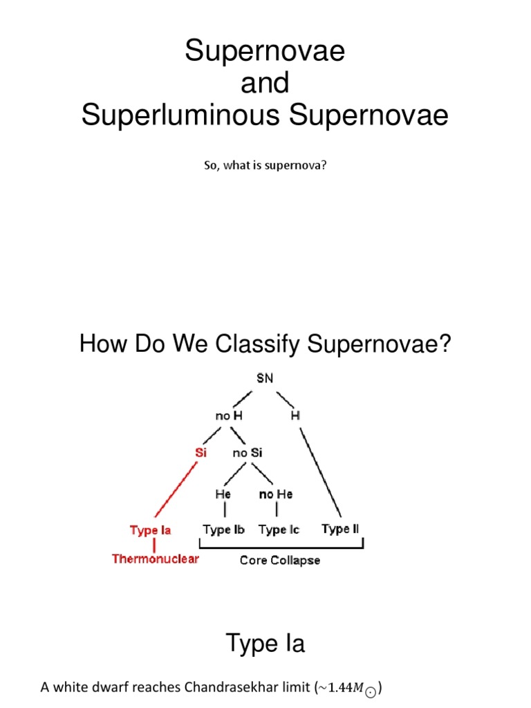Understanding Supernovae Types | PDF