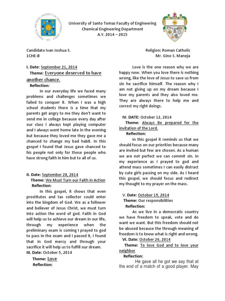 Gospel Reflection Jesus Prayer