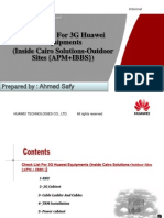 Check List For 3G Huawei Equipments (Outdoor Site APM+IBBS-1099)