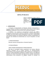 Edital Selecao PPGEDUC 2015