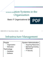 Information Systems in The Organization: Basic IT Organizational Structure