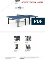 Ficha Técnica Mesa de Pingpong Cornilleau Mesa Competition 610